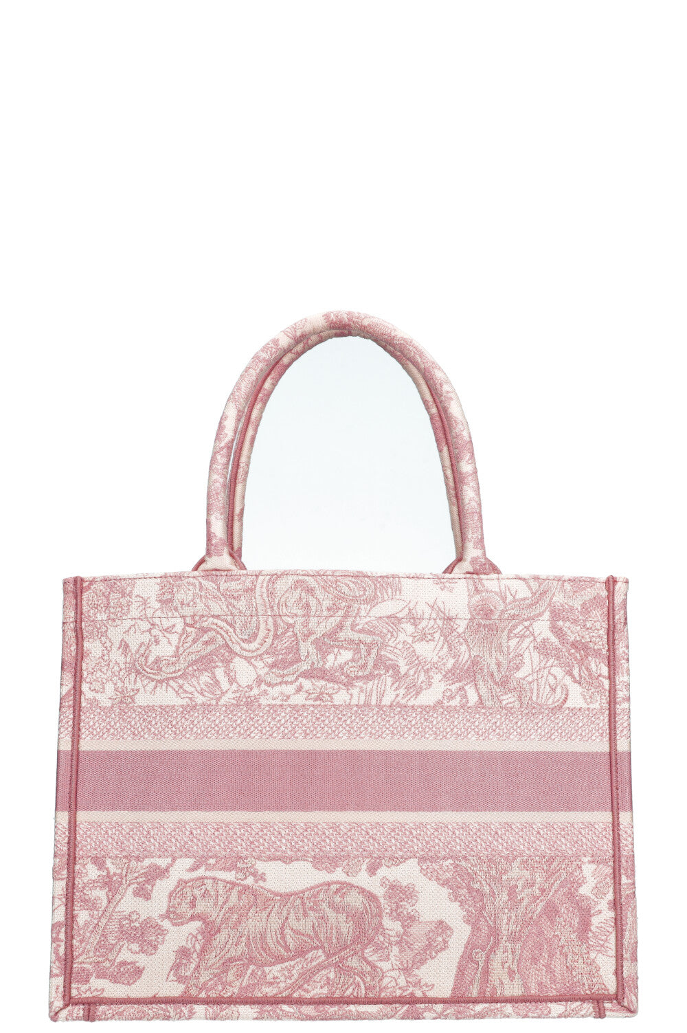 CHRISTIAN DIOR Moyen Dior Book Tote Toile de Jouy Rose