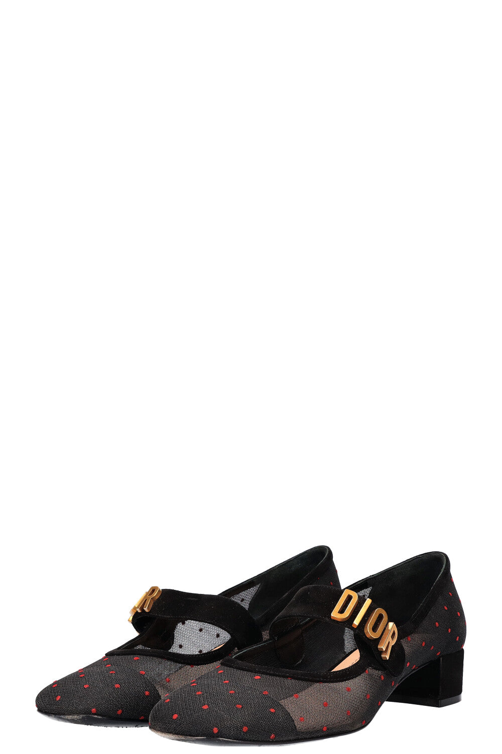 CHRISTIAN DIOR Baby D Heels Polka Dots Black REAWAKE