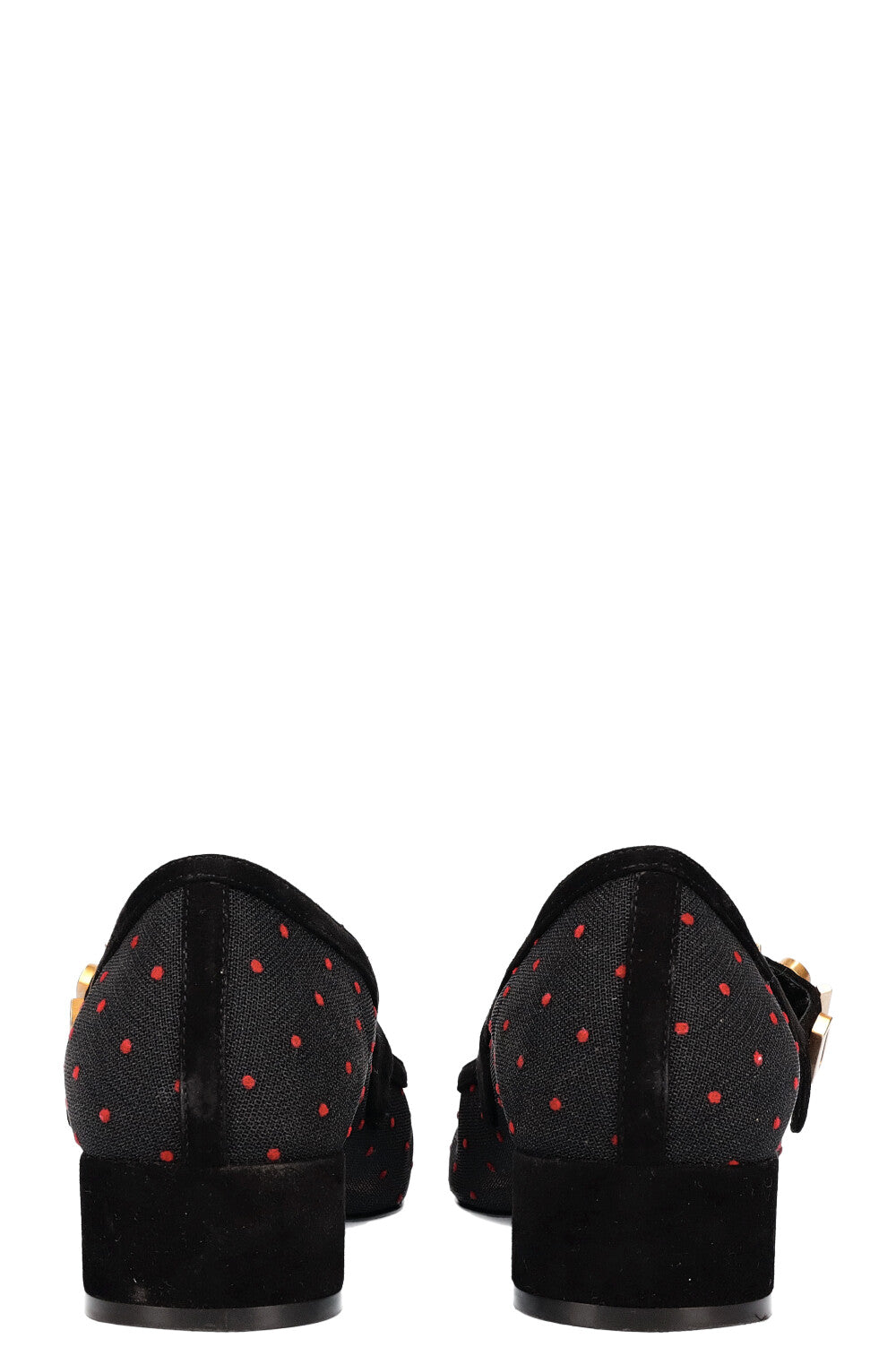 CHRISTIAN DIOR Baby-D Heels Polka Dots Black