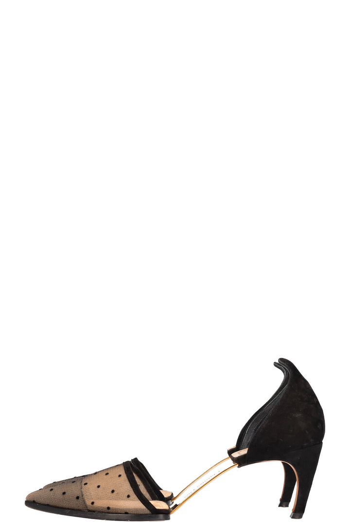 CHRISTIAN DIOR Talons D surréalistes à pois noir