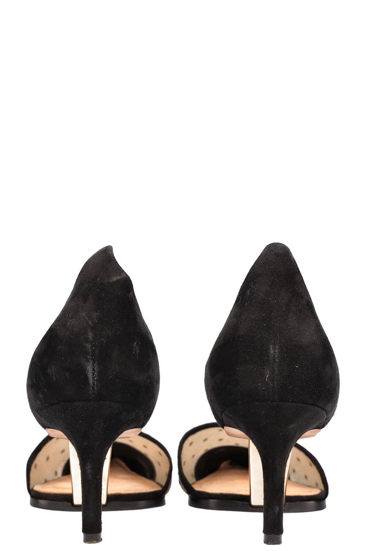 CHRISTIAN DIOR Talons D surréalistes à pois noir