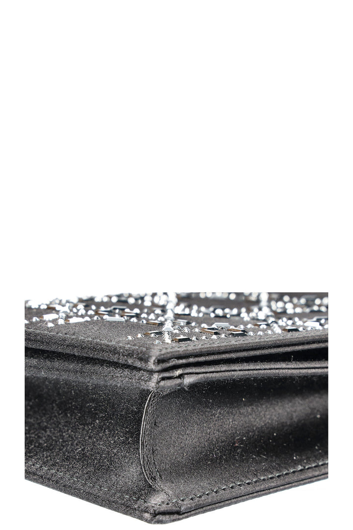 CHRISTIAN DIOR Clutch Cannage Crystals Black