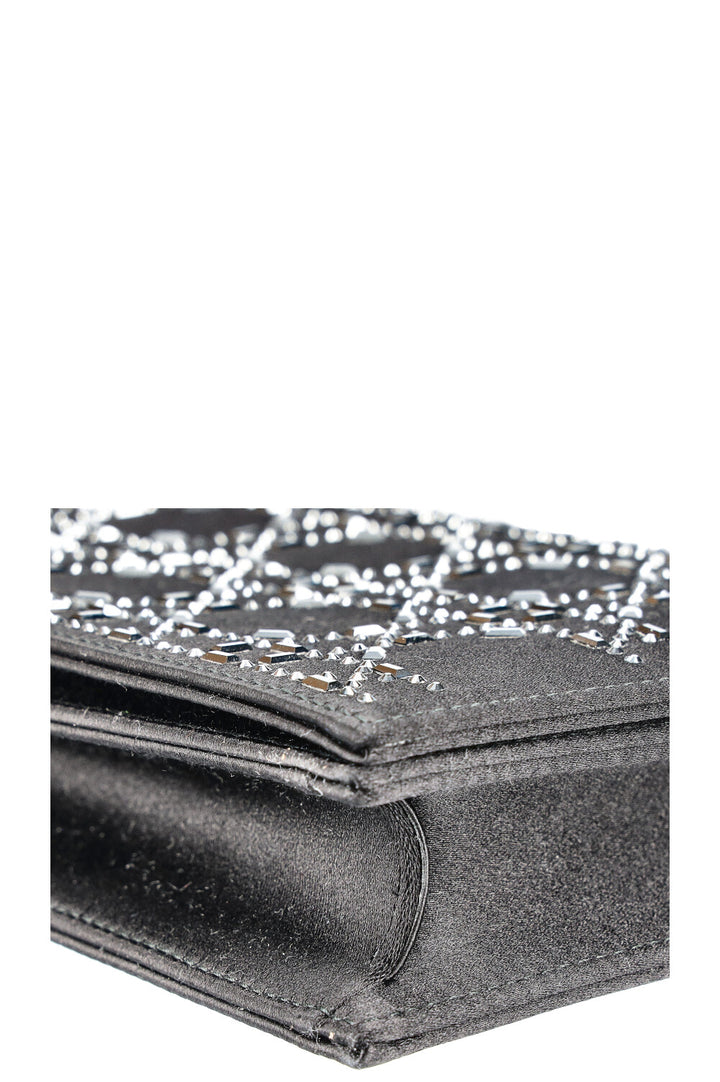 CHRISTIAN DIOR Clutch Cannage Crystals Black