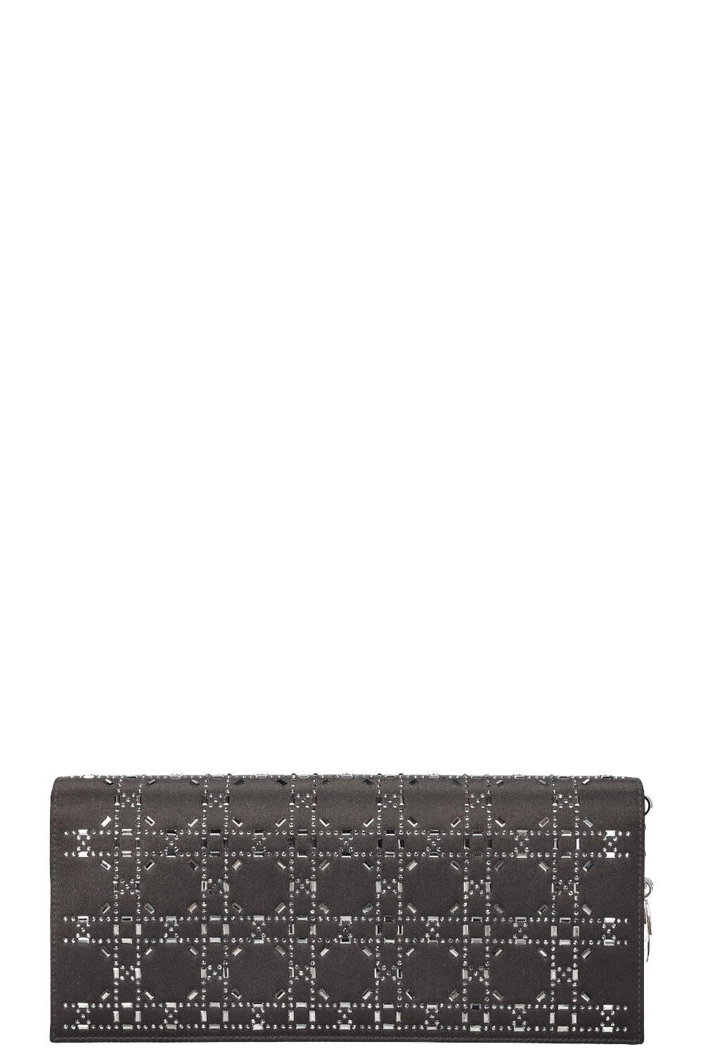 CHRISTIAN DIOR Clutch Cannage Crystals Black