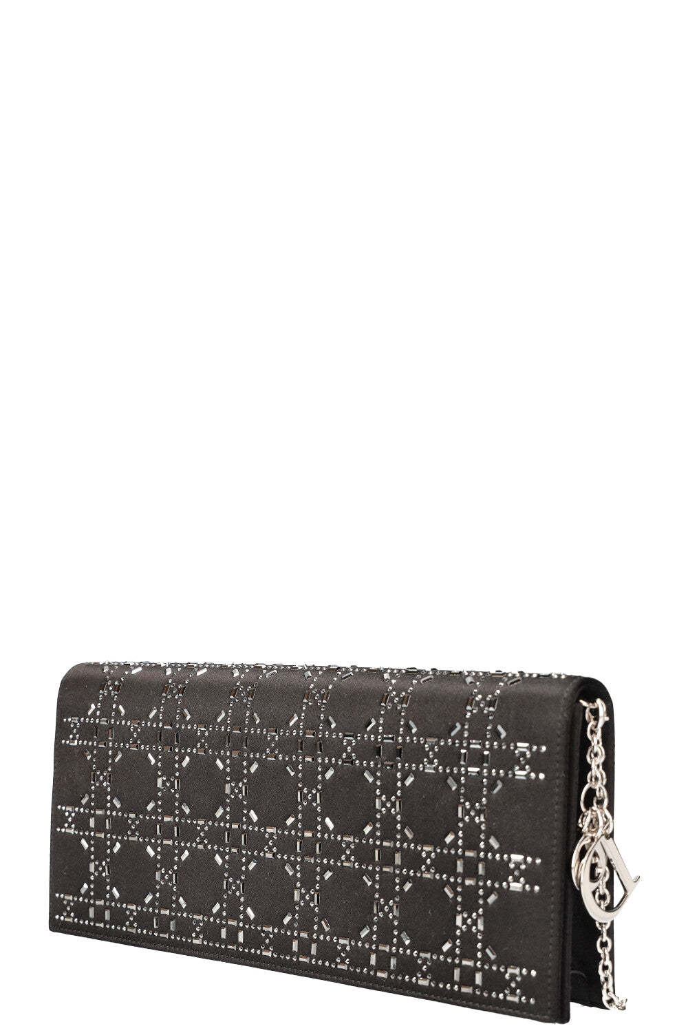 CHRISTIAN DIOR Clutch Cannage Crystals Black