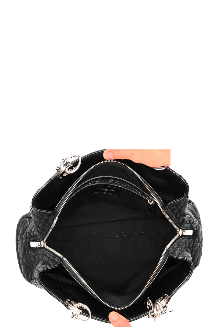 CHRISTIAN DIOR Soft Medium Cannage Bag Black