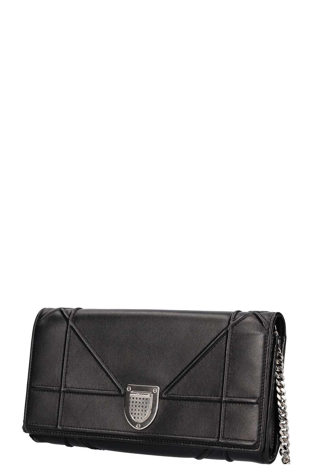 CHRISTIAN DIOR Diorama Wallet On Chain Black