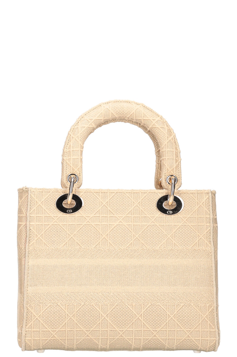 CHRISTIAN DIOR Lady D-Lite Medium Cannage Beige