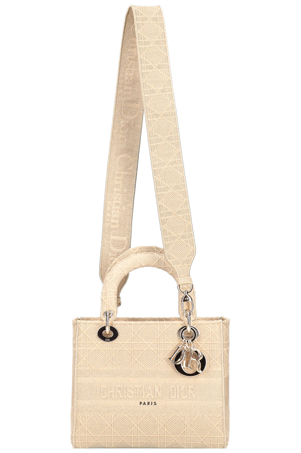 Christian Dior Medium Lady D-Lite Cannage Beige