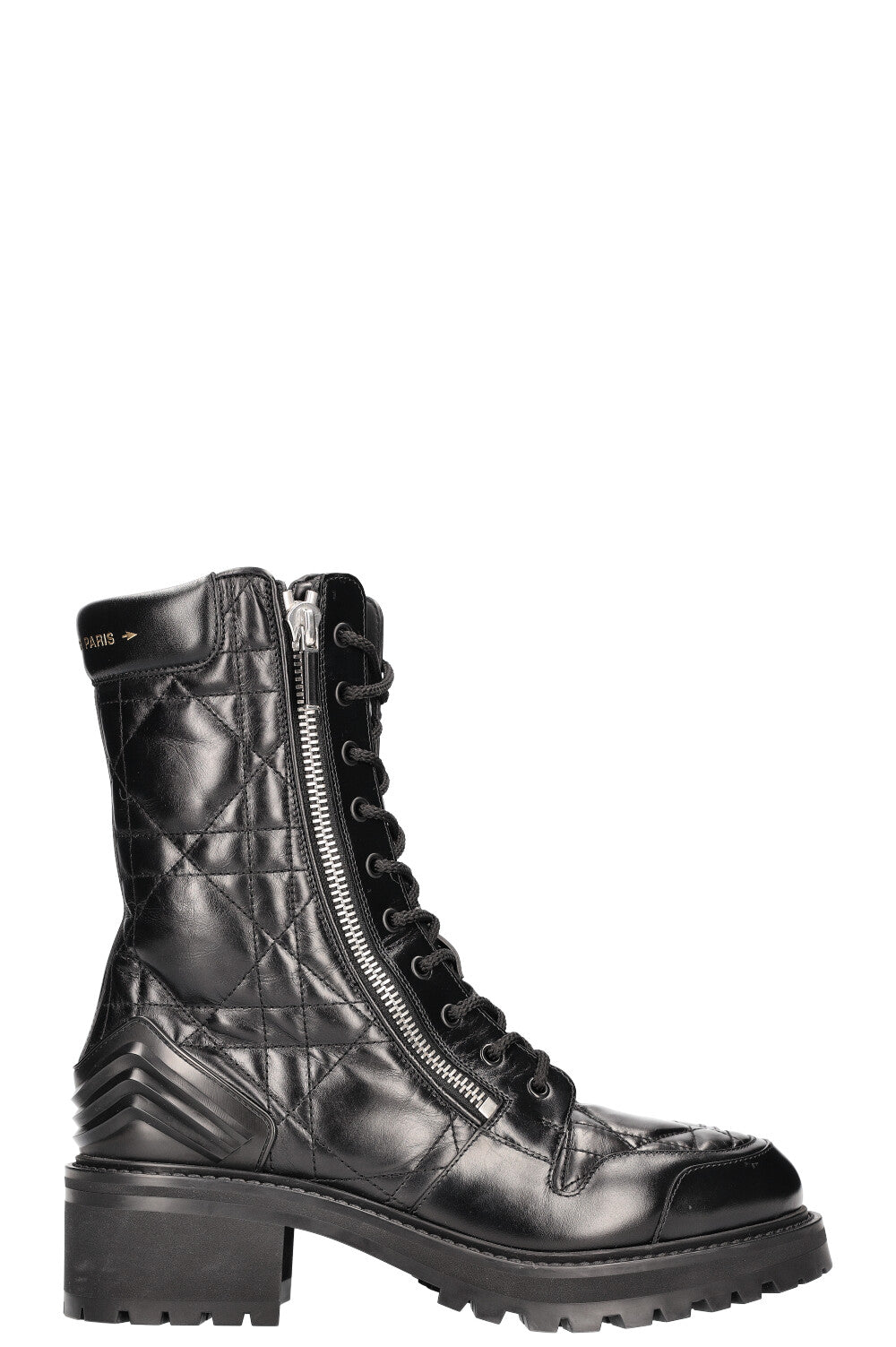 CHRISTIAN DIOR D-Ankle Leather Boots Cannage Black – REAWAKE