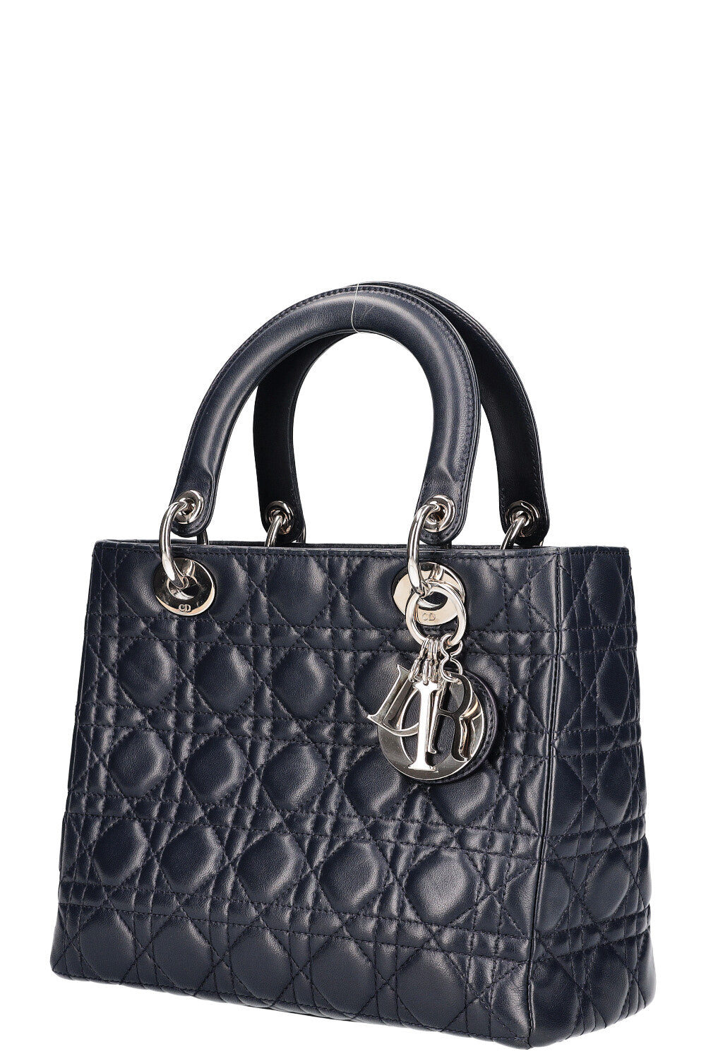 CHRISTIAN DIOR Lady Dior Medium Navy