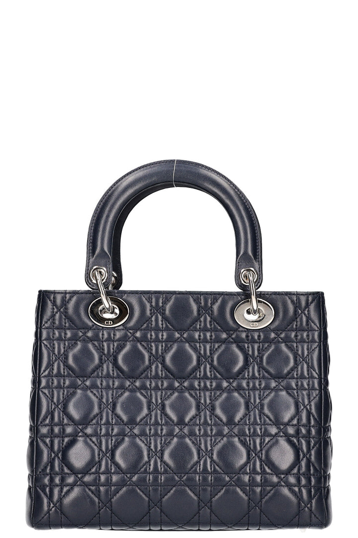 CHRISTIAN DIOR Lady Dior Medium Navy