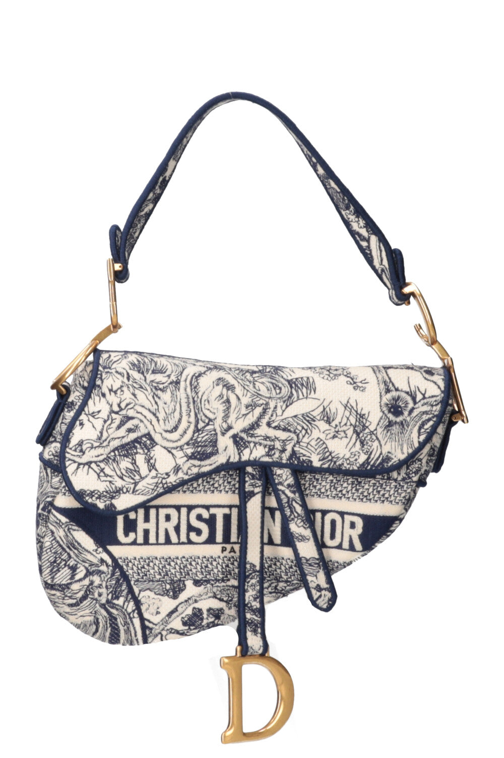 CHRISTIAN DIOR Saddle Bag Toile de Jouy