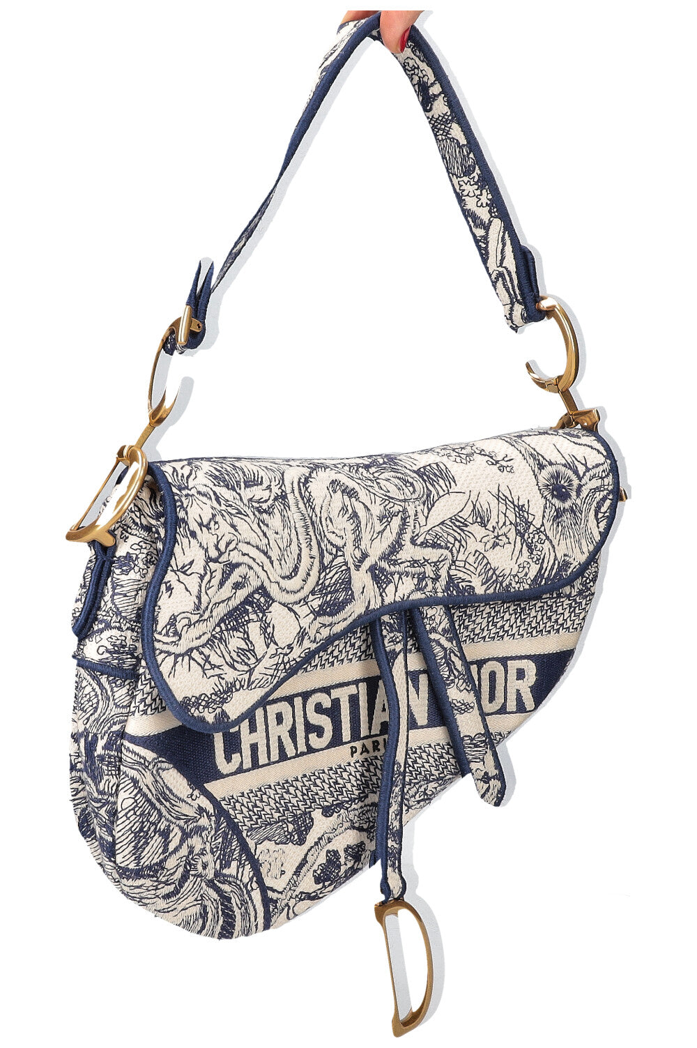 CHRISTIAN DIOR Saddle Bag Toile de Jouy