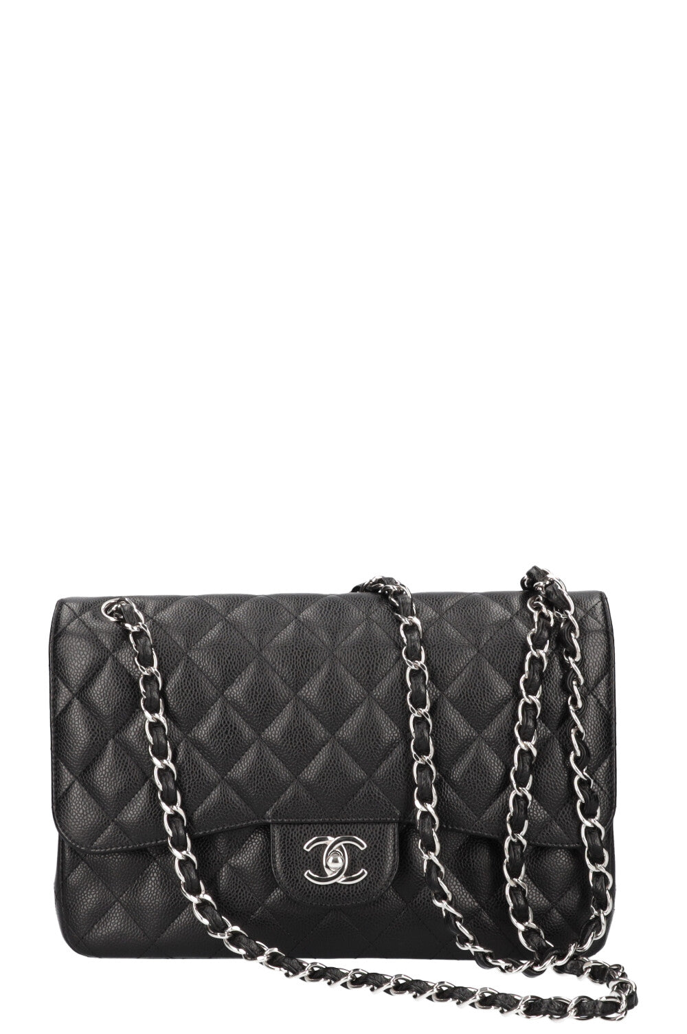 CHANEL Double Flap Bag Caviar Large Black