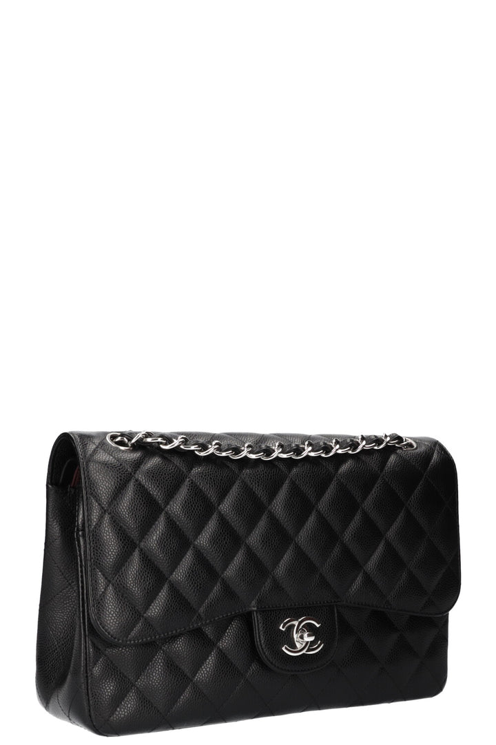 CHANEL Double Flap Bag Caviar Large Black