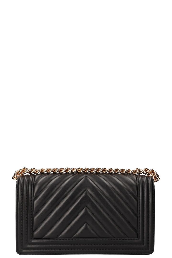 CHANEL Medium Boy Bag Chevron Black