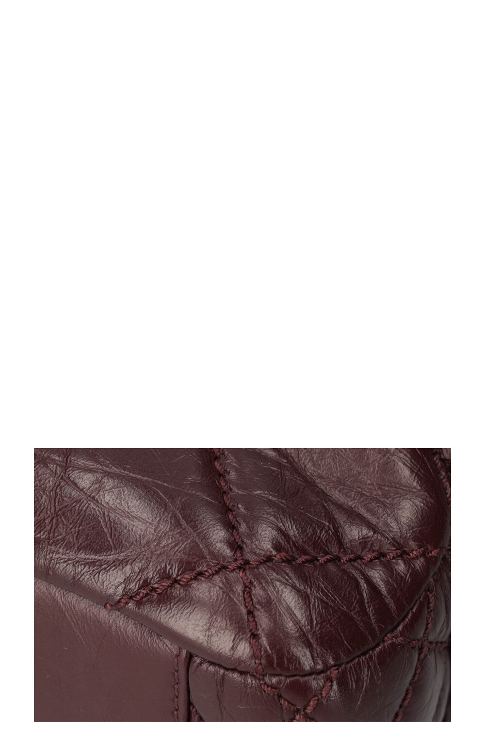 CHANEL Portobello Flap Bag Quilted Aged Calfskin Bordeaux