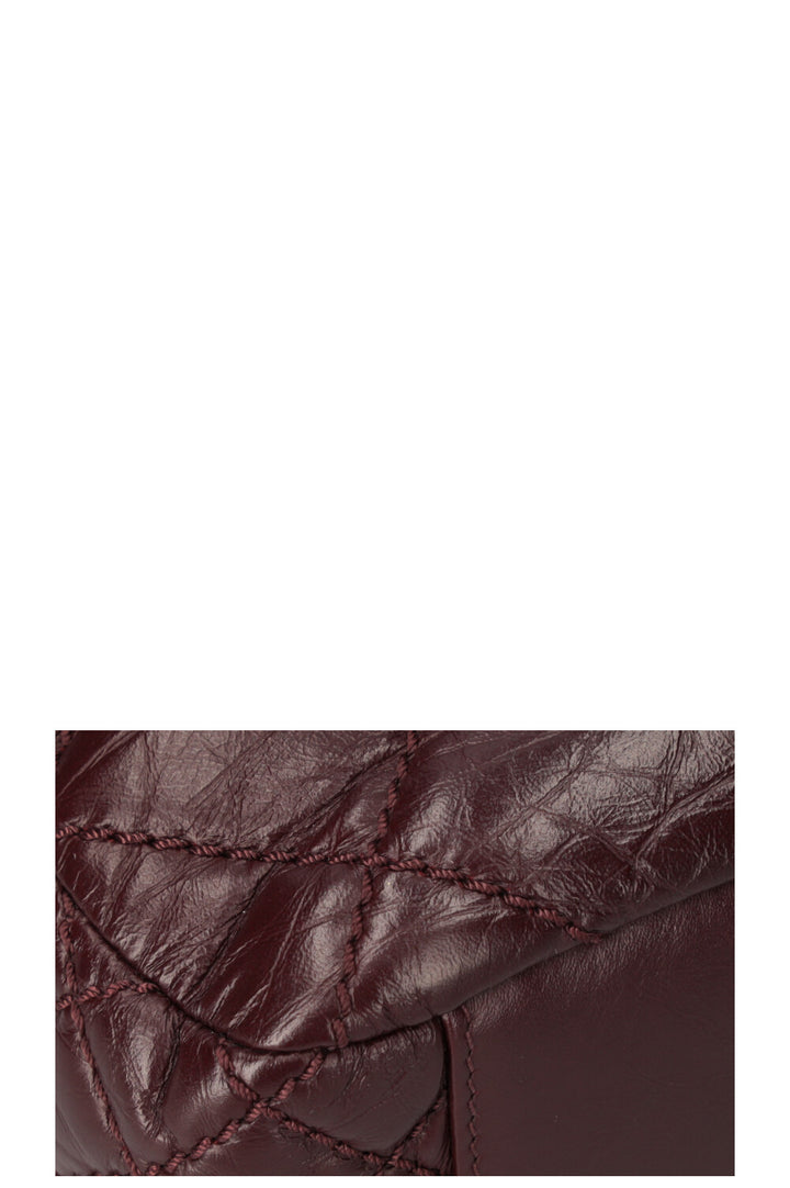 CHANEL Portobello Flap Bag Quilted Aged Calfskin Bordeaux