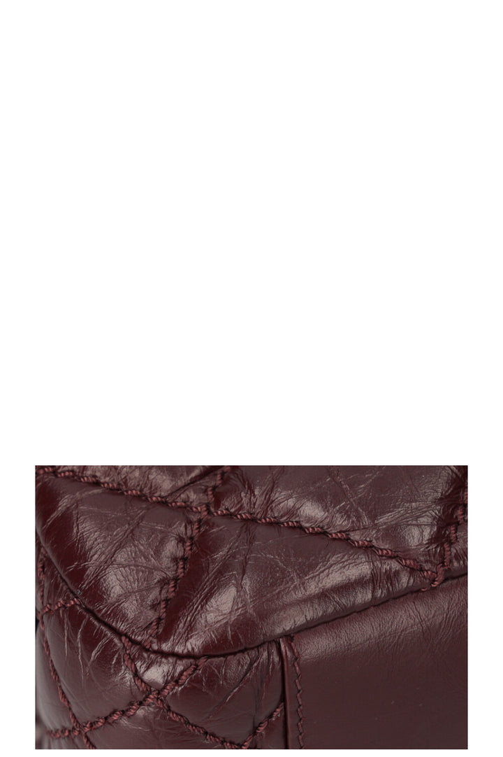 CHANEL Portobello Flap Bag Quilted Aged Calfskin Bordeaux