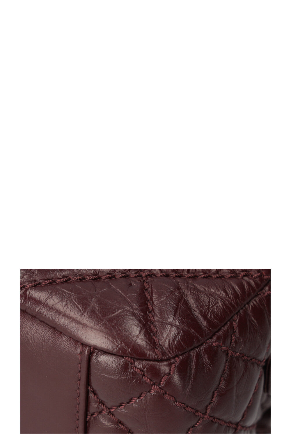 CHANEL Portobello Flap Bag Quilted Aged Calfskin Bordeaux