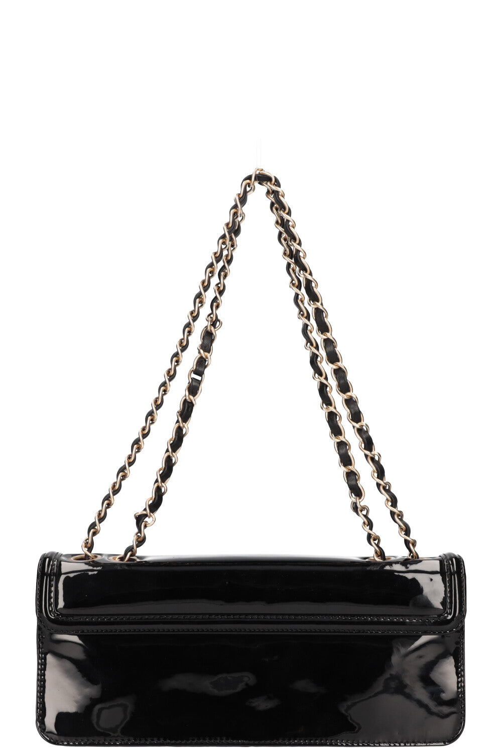 CHANEL Reissue East West Bag Patent Black