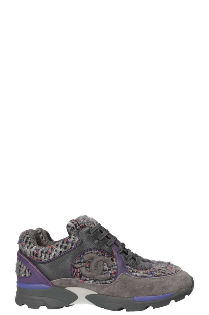 CHANEL Sneakers Tweed Grey