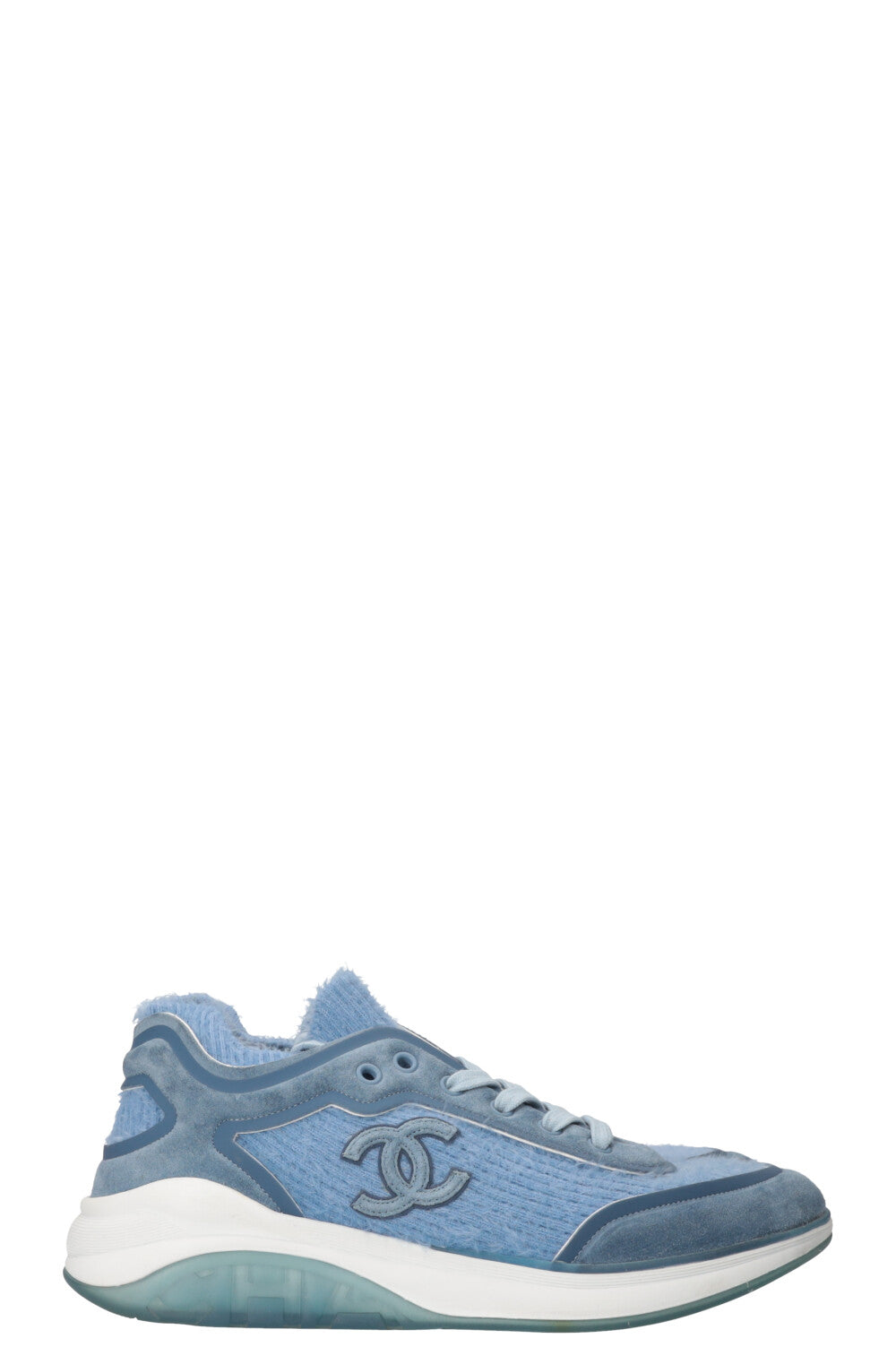 CHANEL Sock Sneakers Baby Blue