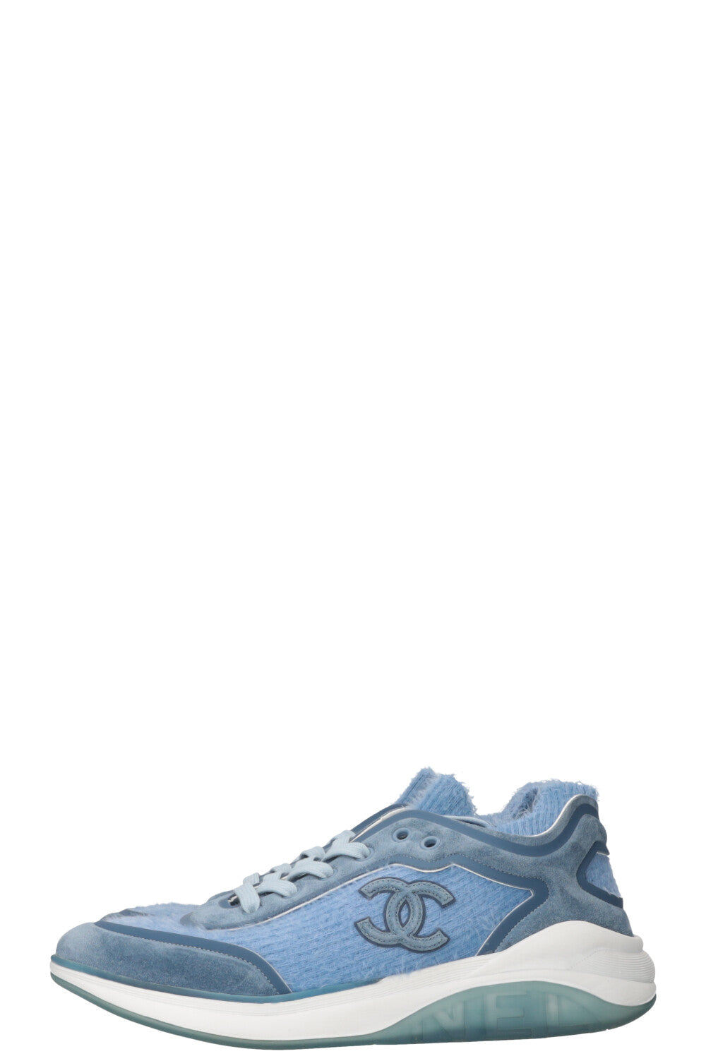 CHANEL Sock Sneakers Baby Blue