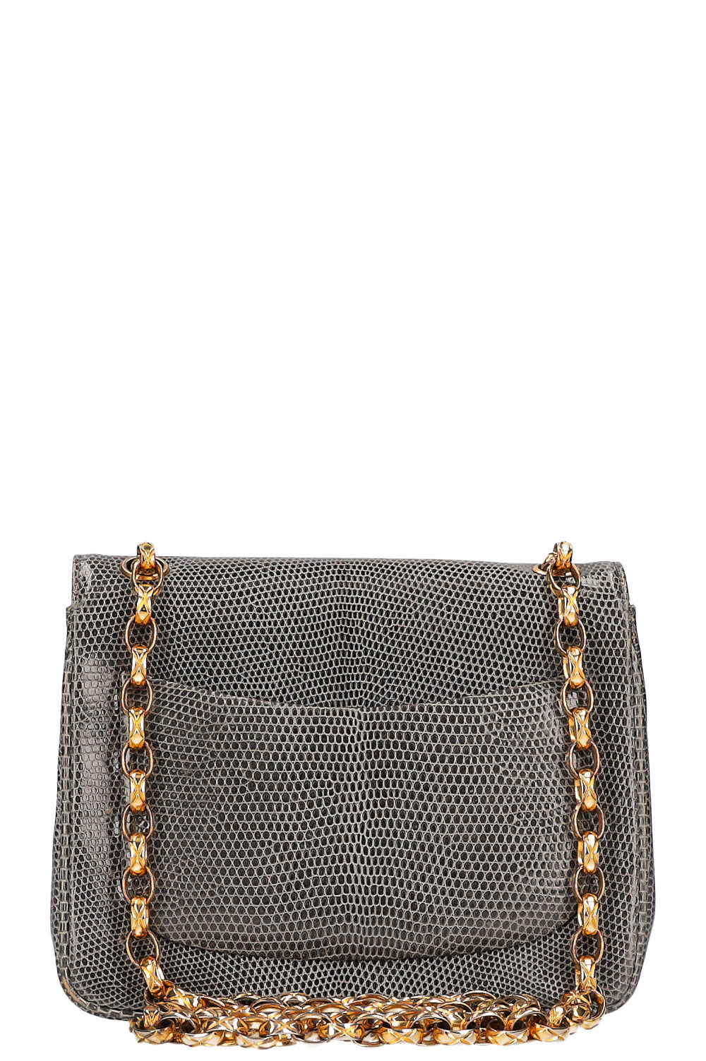 CHANEL Square Flap Bag Grey