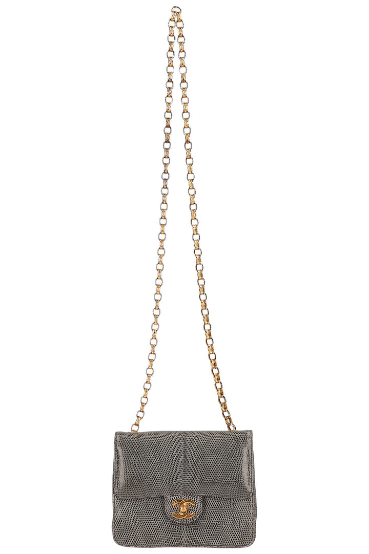 CHANEL Sac Carré Rabat Gris