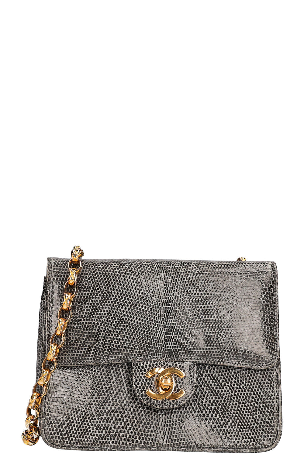 CHANEL Square Flap Bag Grey