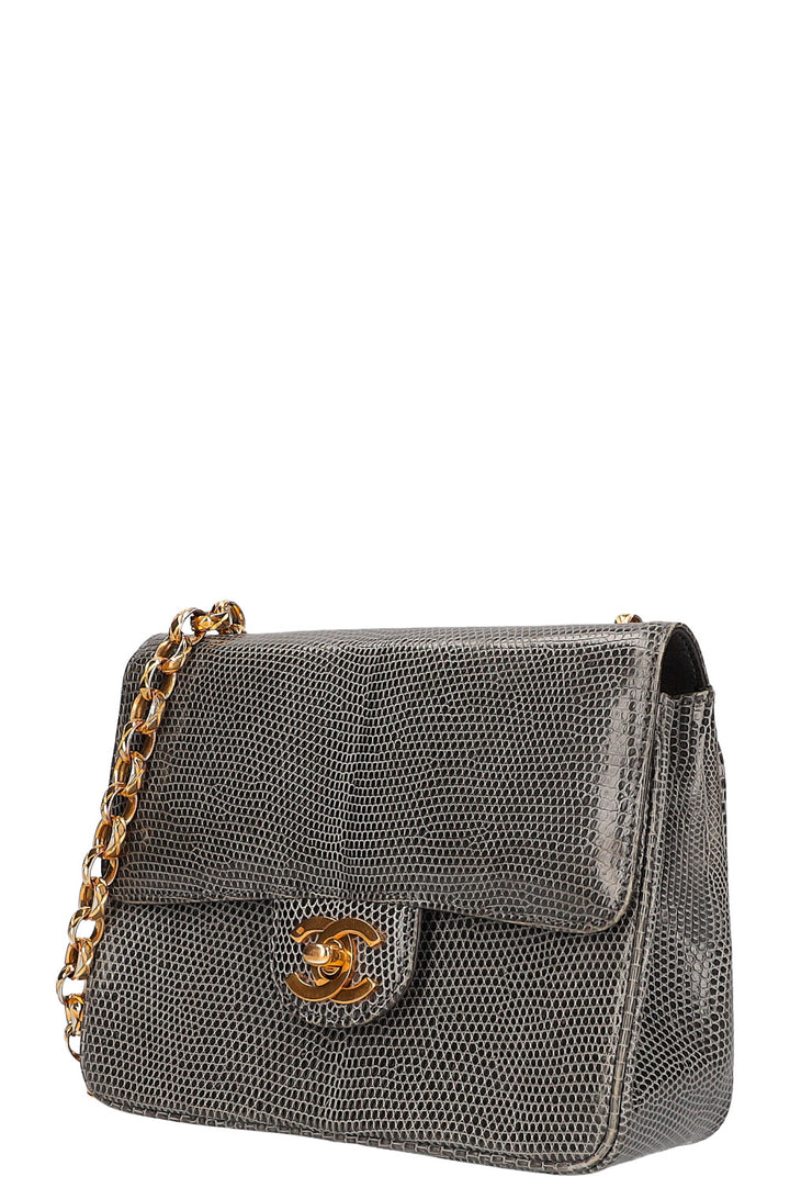 CHANEL Sac Carré Rabat Gris