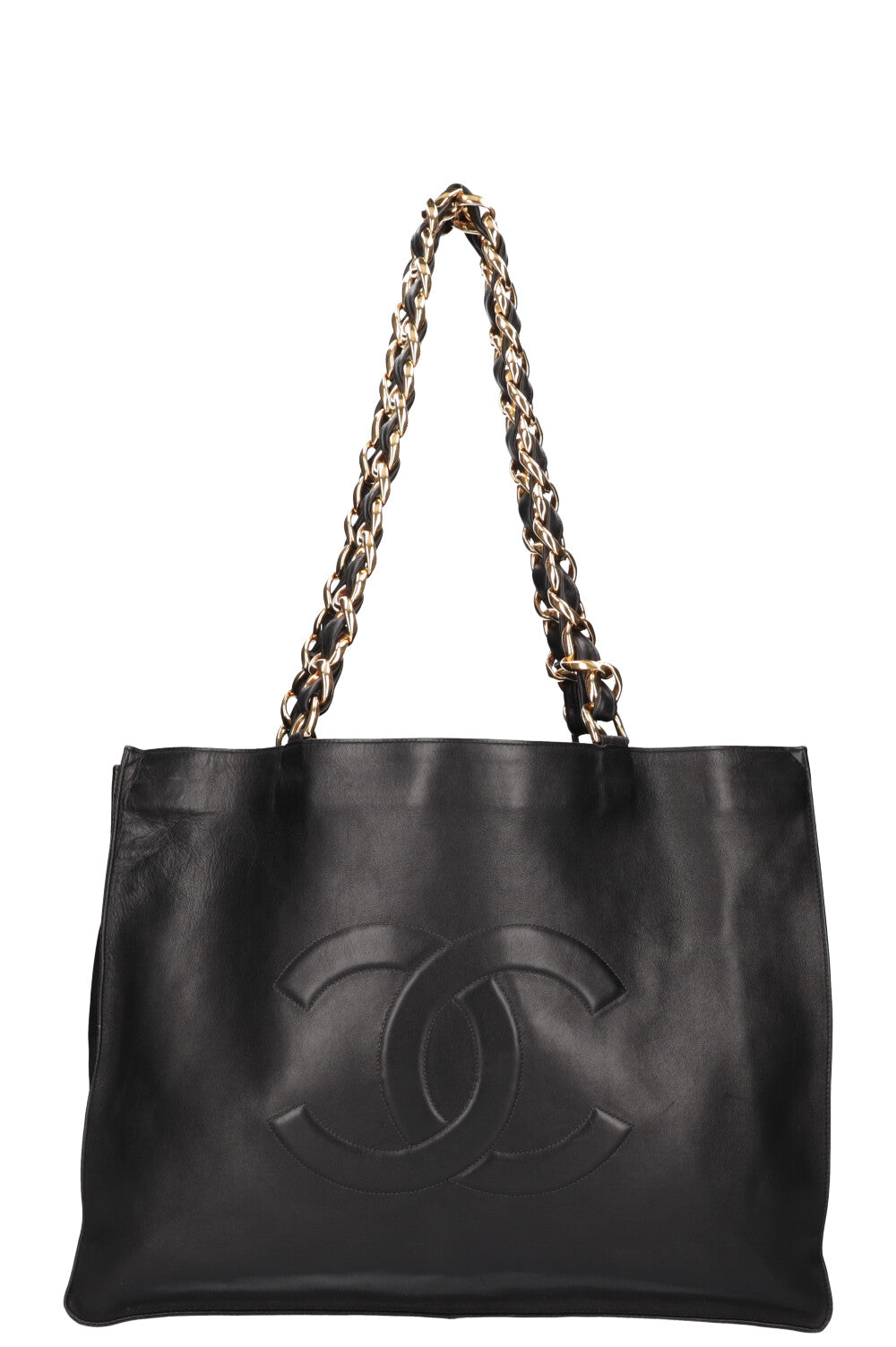 CHANEL Vintage CC Chain Tote Black