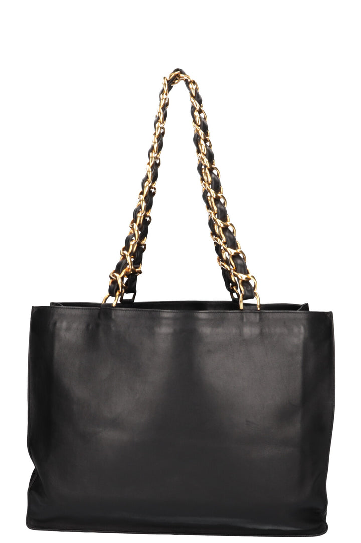 CHANEL Vintage CC Chain Tote Black