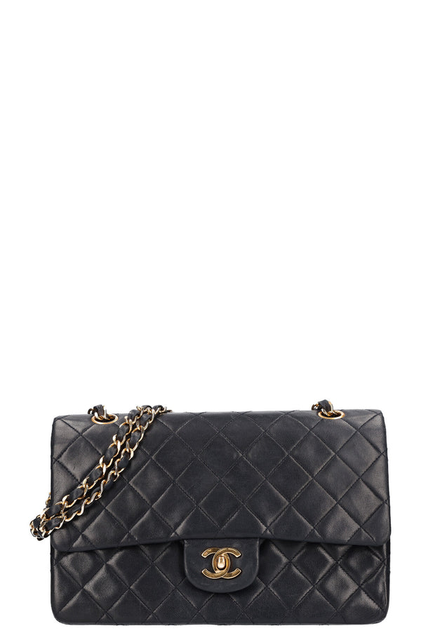 CHANEL vintage double flap bag night blue