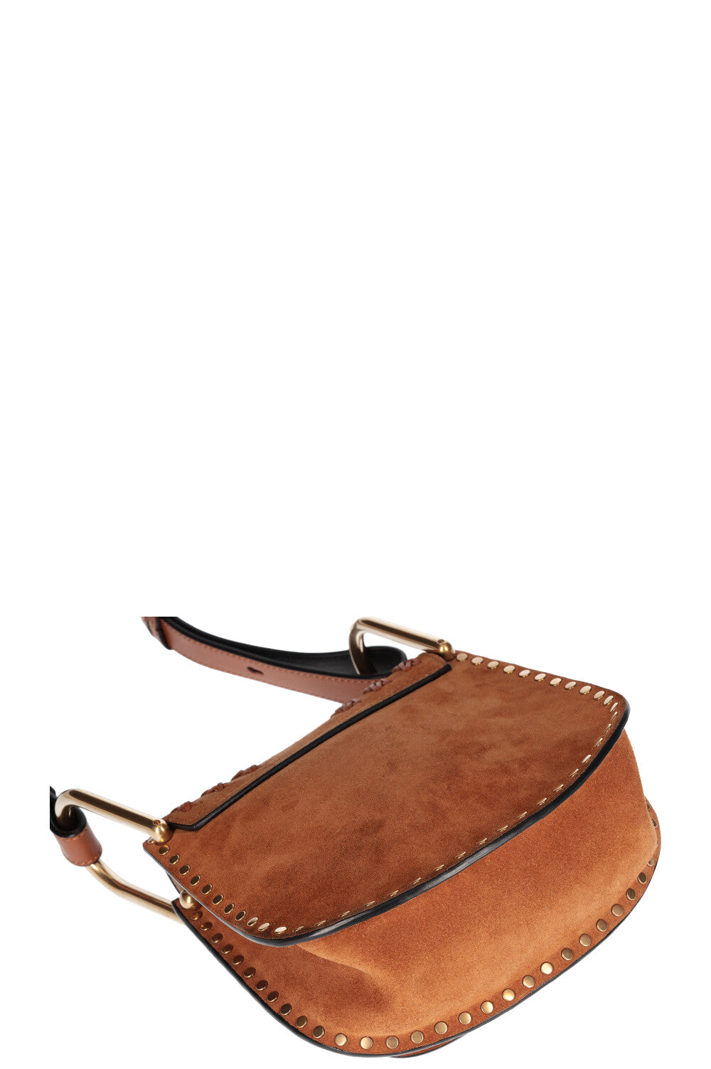 CHLOÉ Hudson Small Bag Suede Cognac