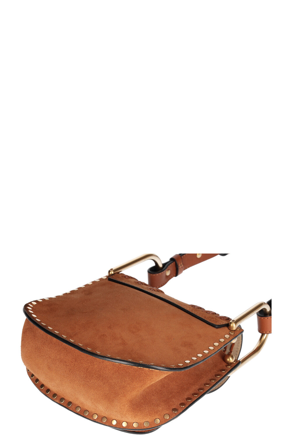 CHLOÉ Hudson Small Bag Suede Cognac