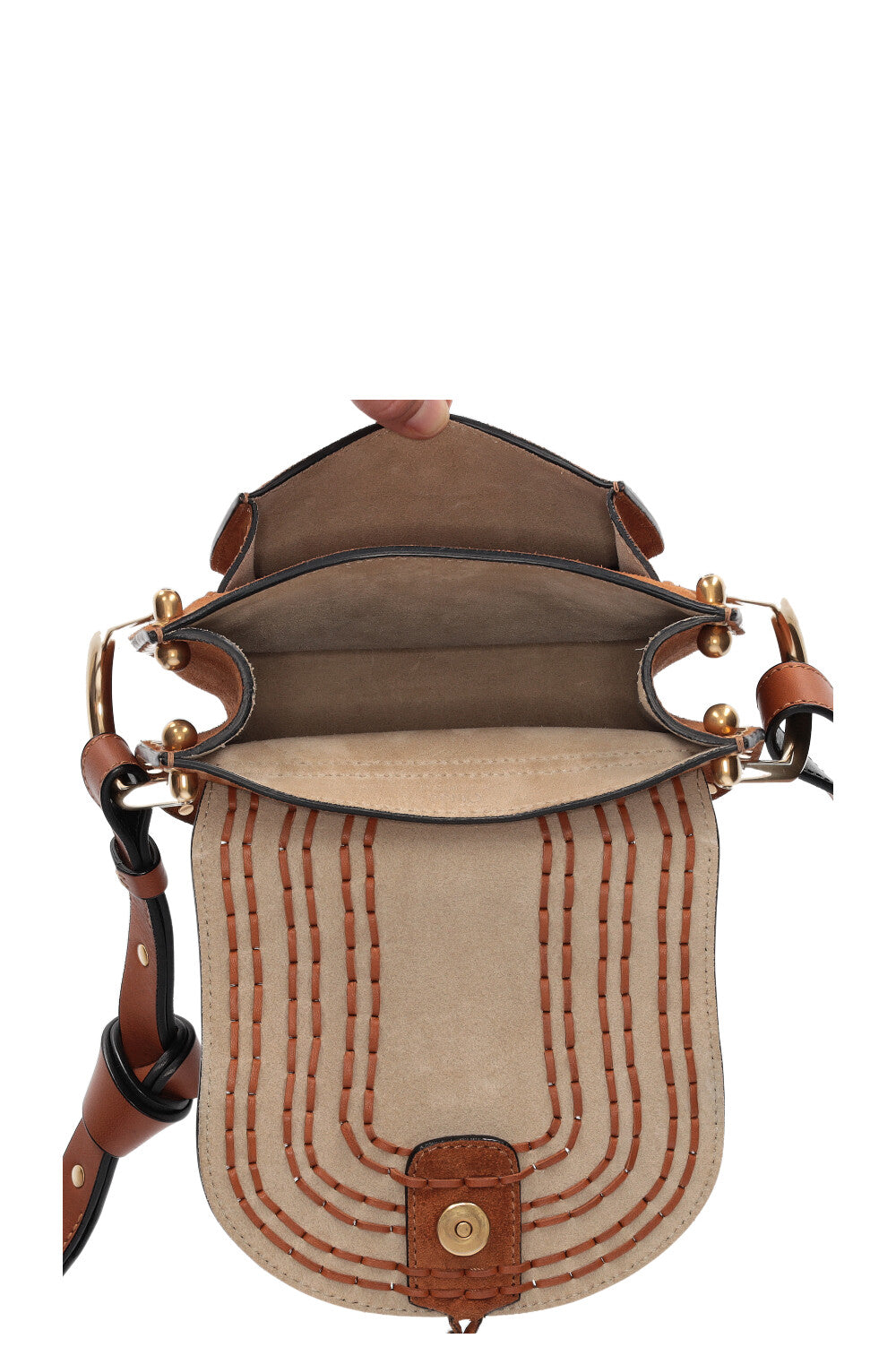 CHLOÉ Petit Sac Hudson Daim Cognac