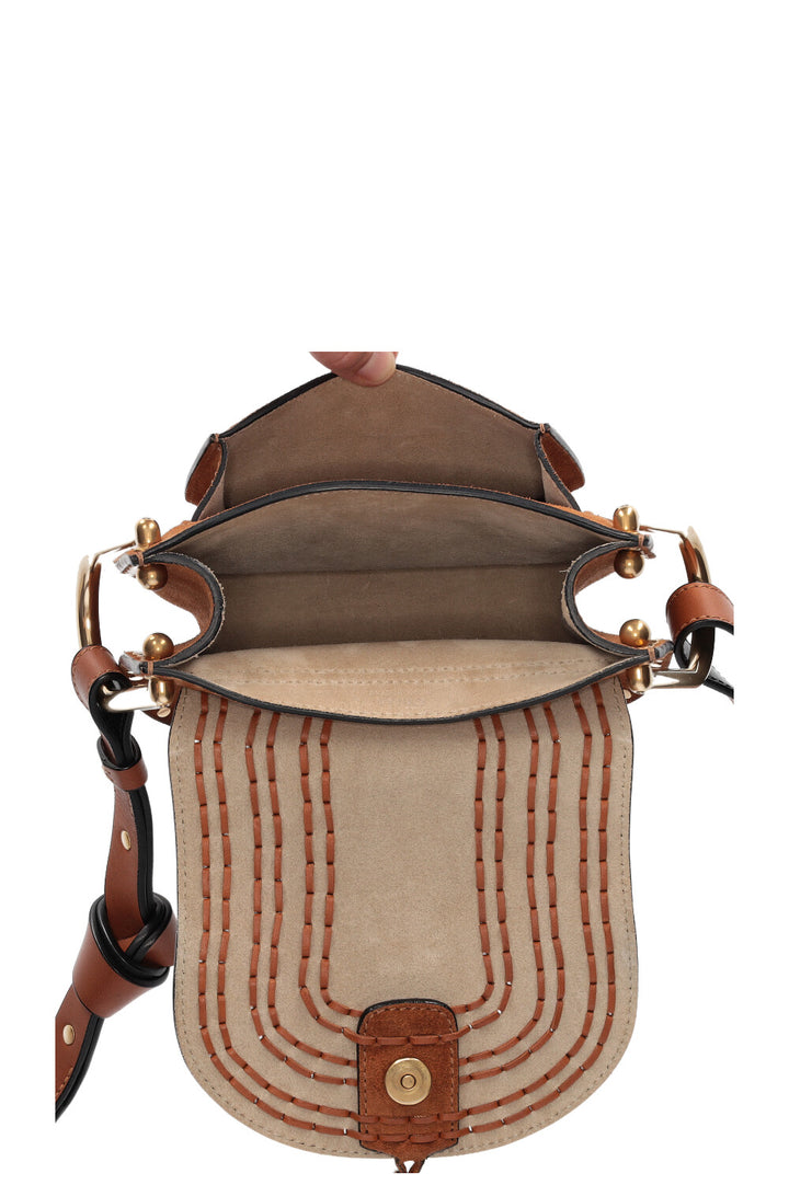 CHLOÉ Petit Sac Hudson Daim Cognac