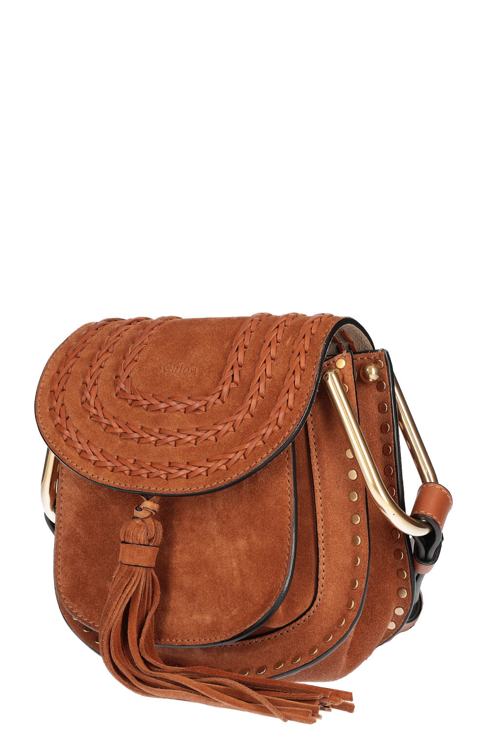 CHLOÉ Petit Sac Hudson Daim Cognac