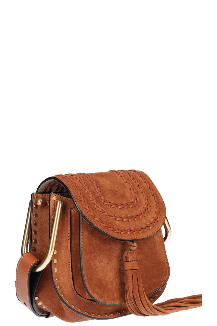 CHLOÉ Hudson Small Bag Suede Cognac