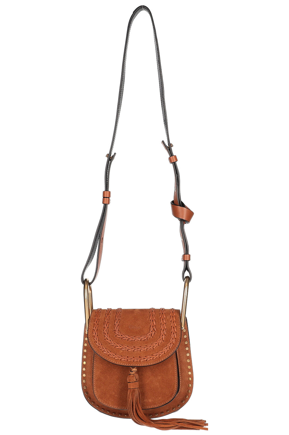 CHLOÉ Hudson Small Bag Suede Cognac