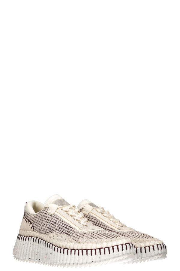 CHLOÉ Baskets Nama Blanc &amp; Beige