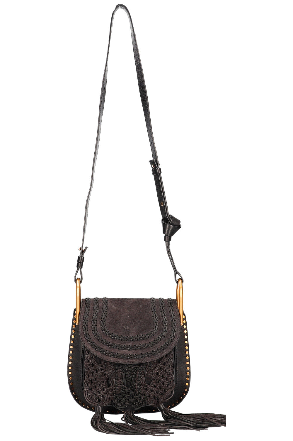 CHLOÉ Hudson Medium Bag Suede Black