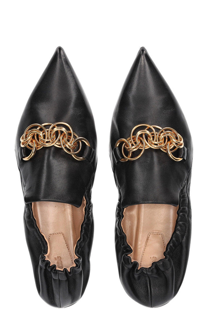 CHLOÉ Reese Chain Bit Loafer Black