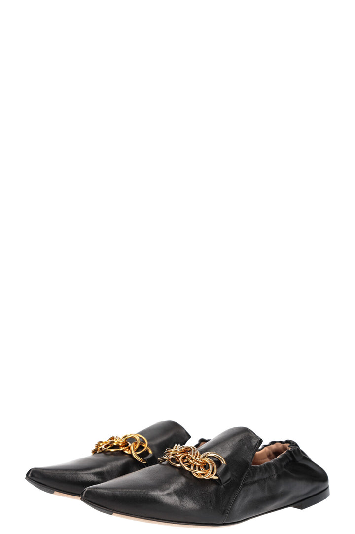 CHLOÉ Reese Chain Bit Loafer Black