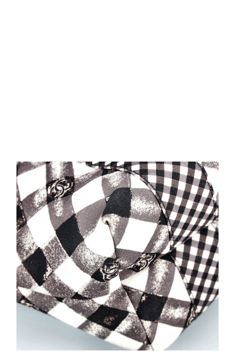 CHANEL Tote Bag Gingham Print