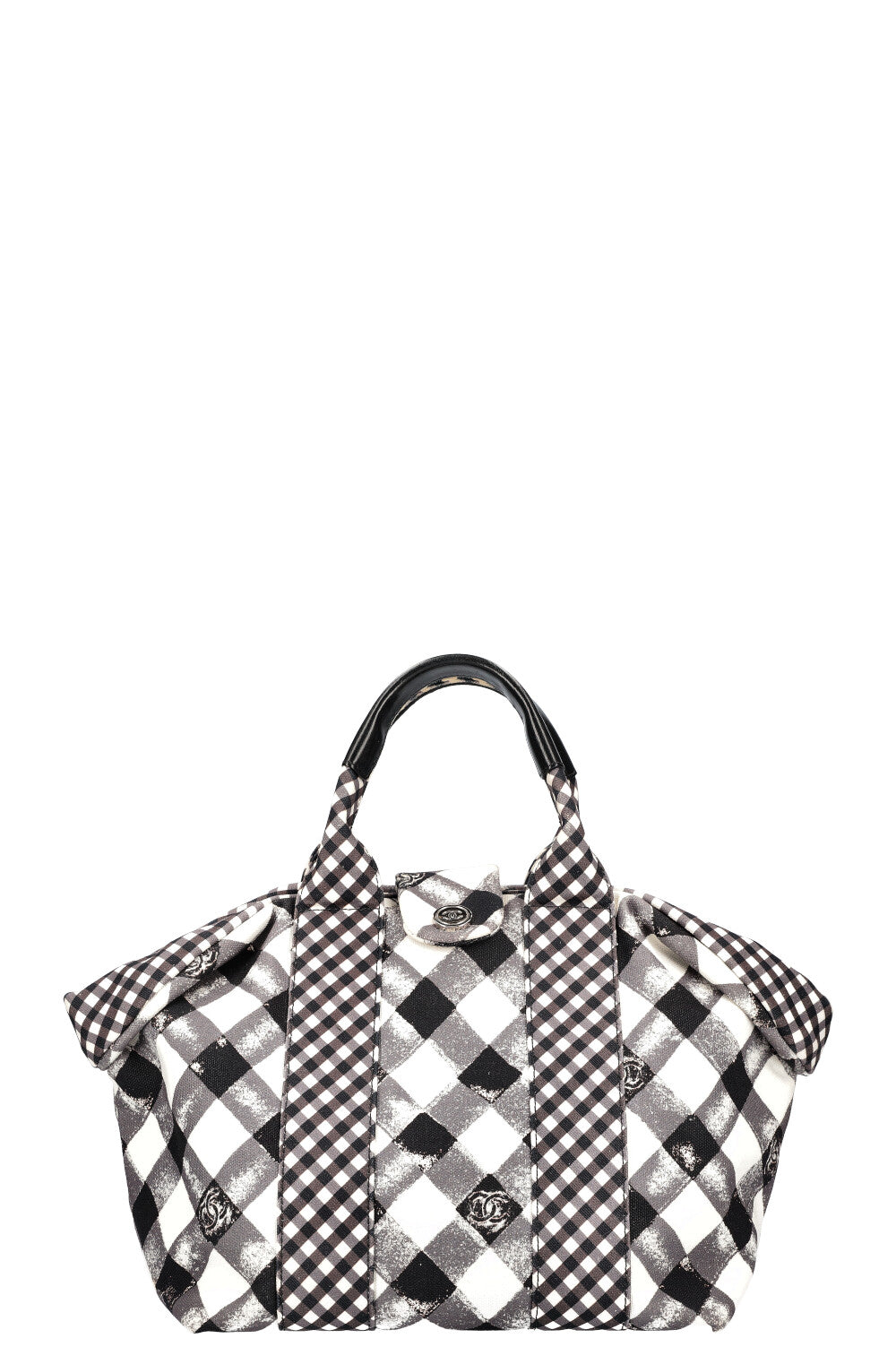 CHANEL Tote Bag Gingham Print