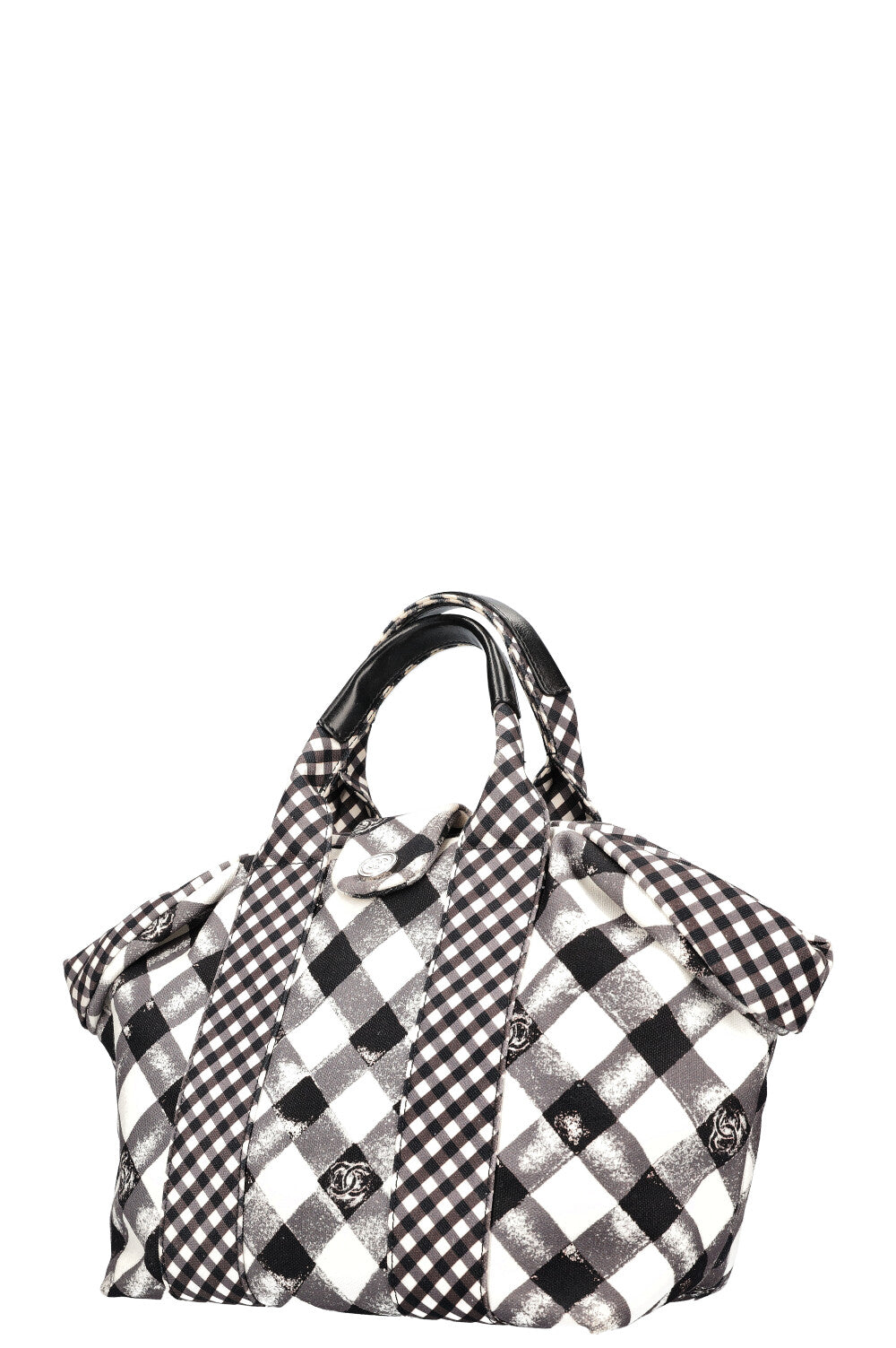 CHANEL Tote Bag Gingham Print